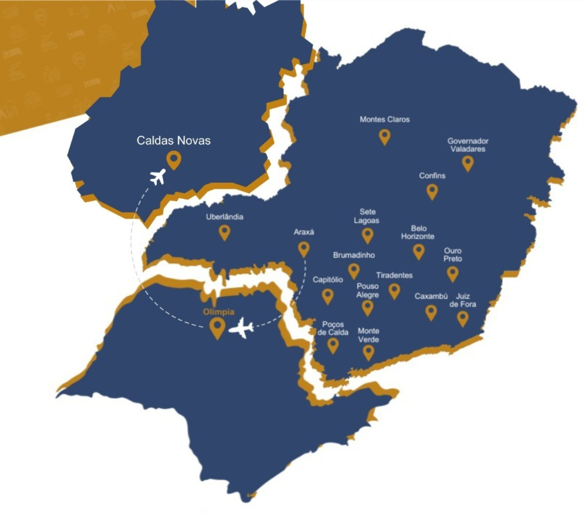 mapa encontro de hotelaria transparente